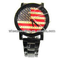 EUA relógio de pulso design bandeira para homens JW-12